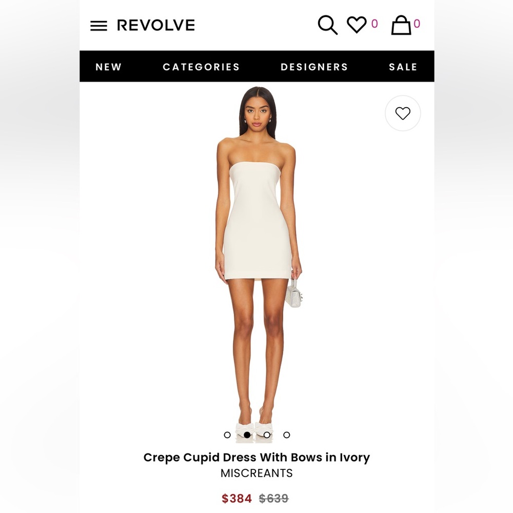 Miscreants x Revolve Crepe Cupid Dress Ivory
